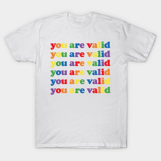 You Are Valid - LGBTQ Pride T-Shirt by socialdilemma